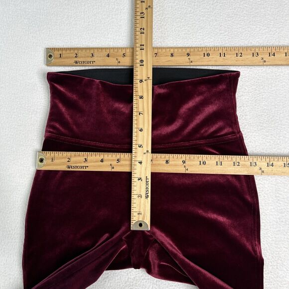 Spanx Women's Size S Velvet Leggings Burgundy 2070 - Picture 6 of 7